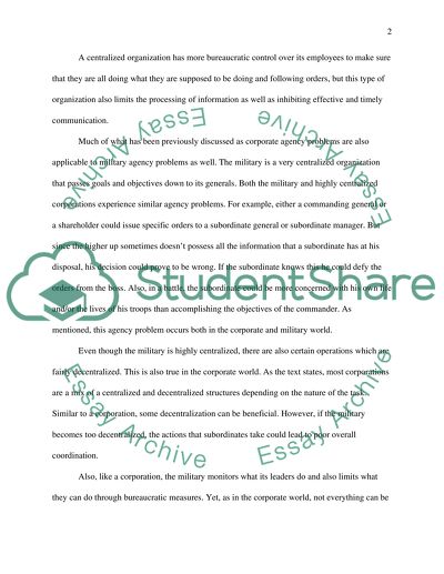 Agency problems in military corporations