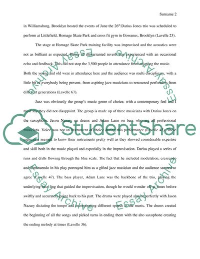 Pop And Jazz Report Guidelines