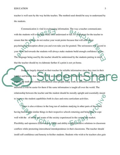 Attributes of a Student Teaching Experience