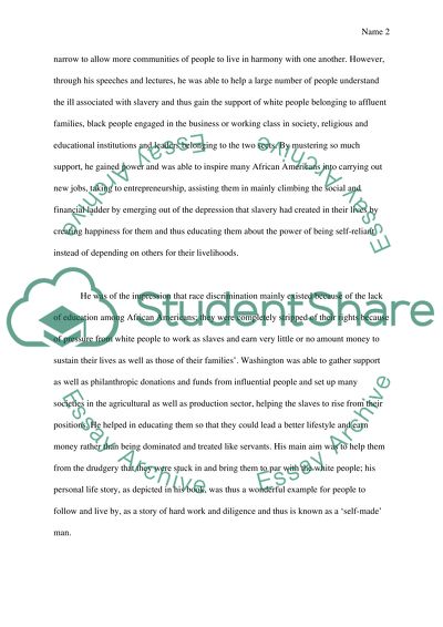 Analysis of Self-Made Man Book by Booker T. Washington