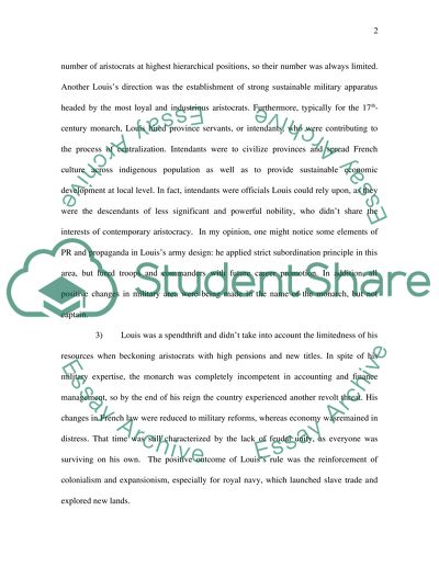 The Reign of Loius XIV