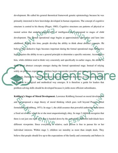 Theories of Cognitive Development