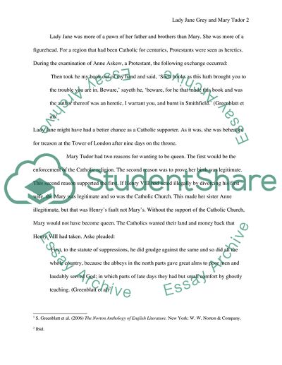 Mary Tudor and Lady Jane Grey