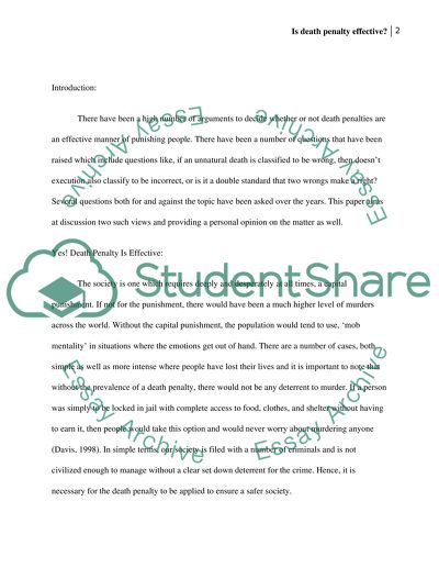 Is the death penalty effective