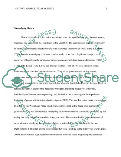 Sovereignty History and Impact of World War I on Foreign Policy