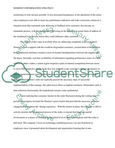 Dominos pizza case study