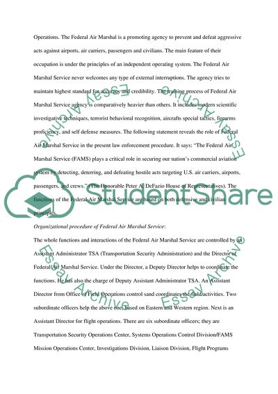 Organization and Functions of Federal Law Enforcement Agencies