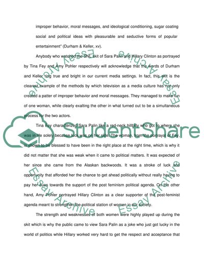 The Hillary Clinton - Sara Palin SNL Skit in Relation to Post Feminism