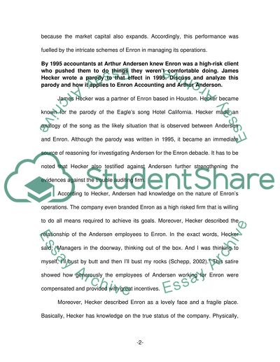 Interpretation of the Enron Story