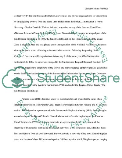 Smithsonian Tropical Research Institute in Barro Colorado, Republic of Panama