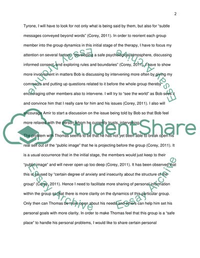 The Initial Stage of Group Work