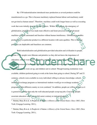 Positive and Negative Effects of Industrialization as Well as Globalization