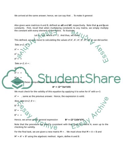 Math Portifolio Matrix binomials