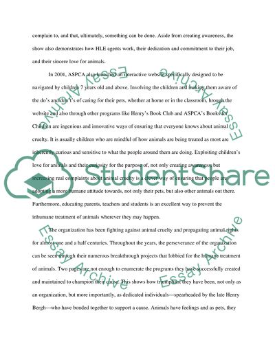 The American Society for the Prevention of Cruelty to Animals (ASPCA)