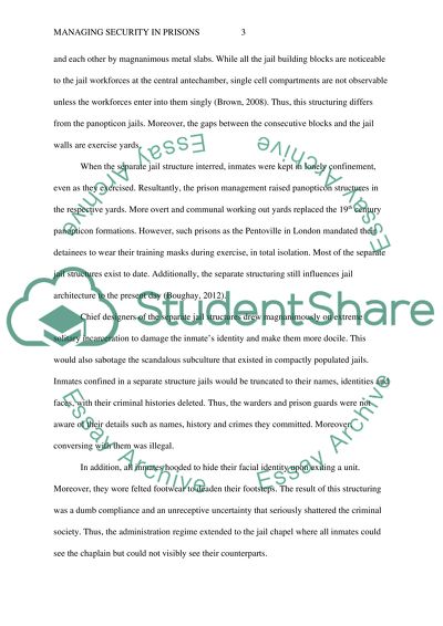 Managing Secuity in Prisons