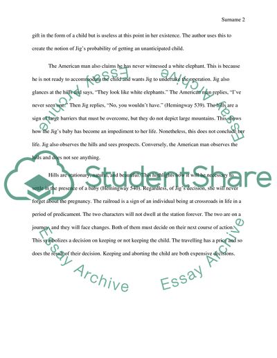 Response for hills like white elephant