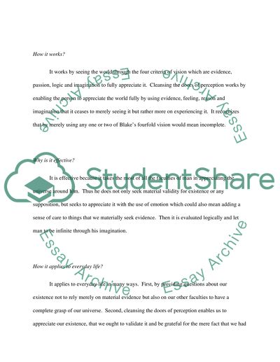 The Context of Blakes Fourfold Vision