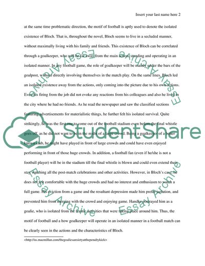 The Analyzing the Football Motif in The Goalies Anxiety at the Penalty Kick