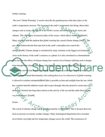 Solving the Problem of the Global Warming