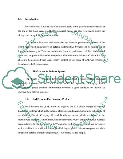 Financial Performance of BAE Systems