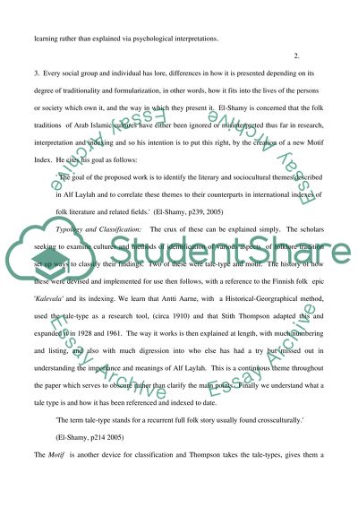 A Motif Index of Alf Laylah Wa Laylah