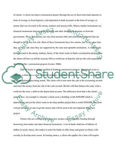 Construction Projects Funding Sources