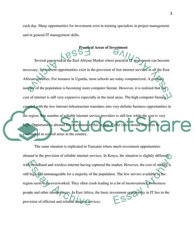 Information Technology Sector - East African Market