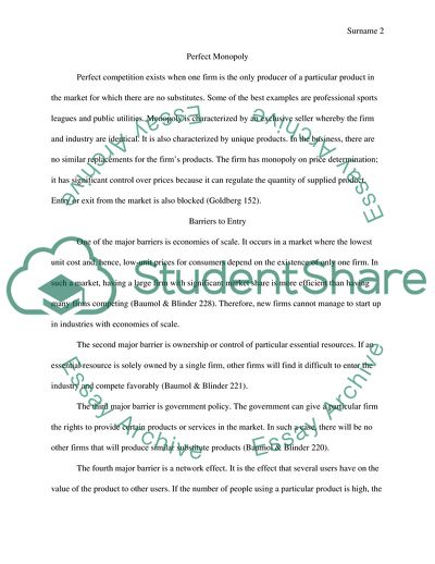 Price Regulation, Perfect Monopoly