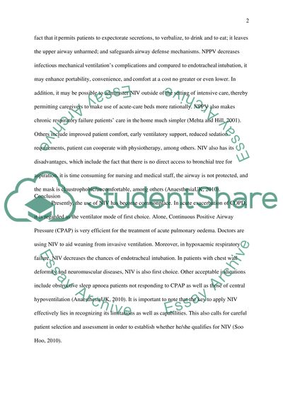 Non invasive Ventilation