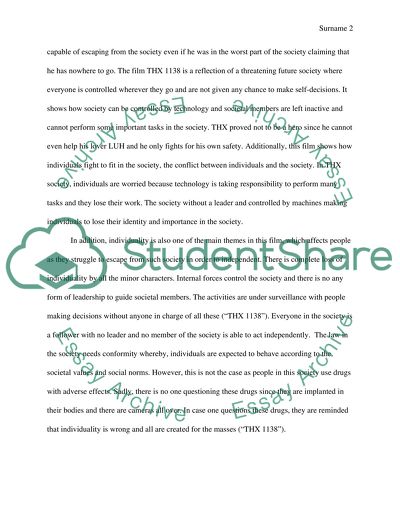 THX 1138: passive culture and individuality