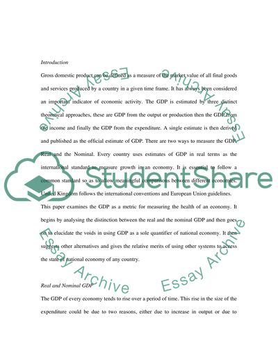 Introduction to Macroeconomics - Gross Domestic Product
