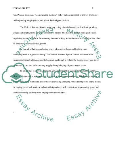 Fiscal Policy: Should the Federal Reserve System Control the Nations Money Supply
