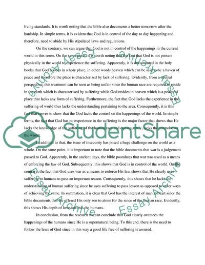 God is/is not in control of everything