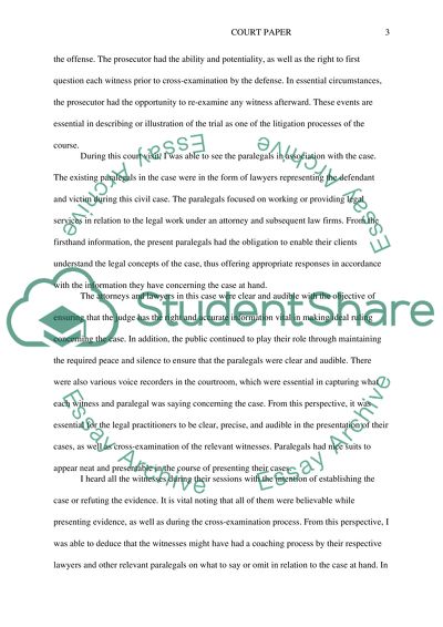 Own Court Observation