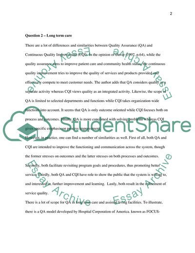 Long-Term Healthcare Capstones in the US