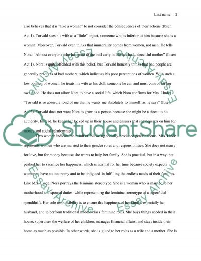 A doll's house essay on marriage