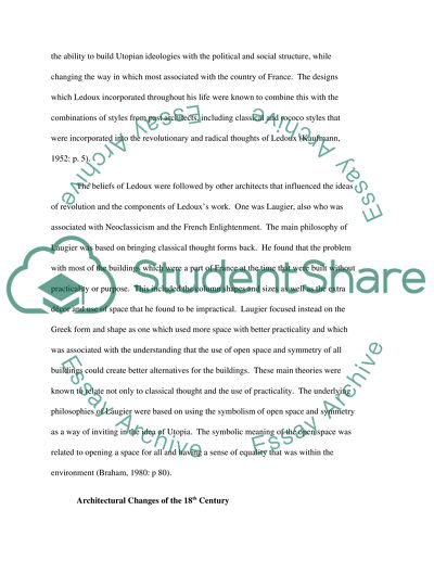 Influence of Laugiers Treatise on Ledoux