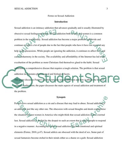 Ferree on Sexual Addiction