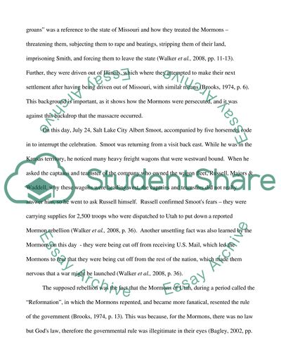 The Mountain Meadows Massacre