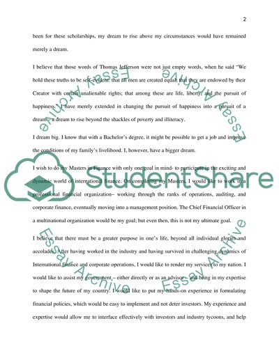 Masters Degree in Finance at Harvard University