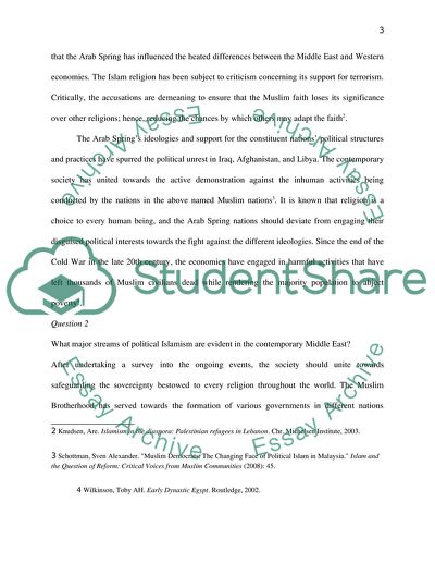 Middle East - 2 questions