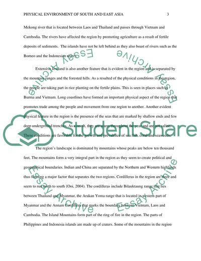 Physical Environment Of South And East Asia