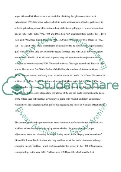 Legendary Jack Nicklaus