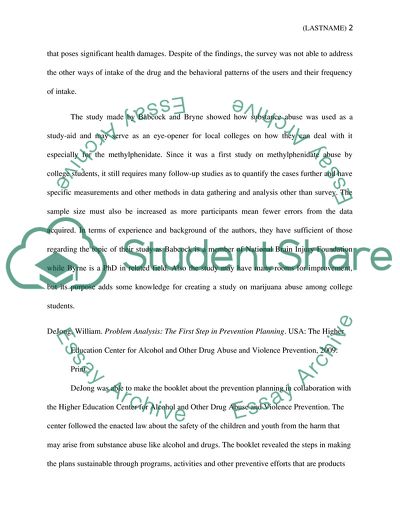 Marijuana Abuse by University Students