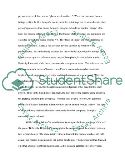 The Poetry of Octavio Paz