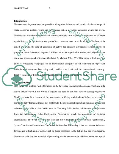 Nestl as the Boycotted International Company