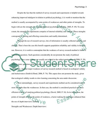 Comparison of Methods for Studying Political Psychology