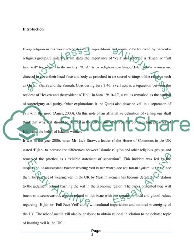 Should Veil Be Banned in the UK