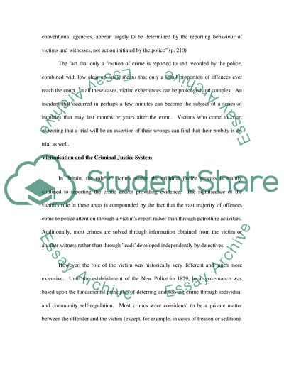 Law & Ciminology, Victimisation