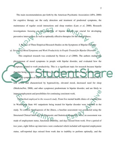 Symptoms of Bipolar Disorder